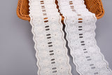 Double Scalloped Floral Cotton Eyelet Trim – 21 - G.k Fashion Fabrics
