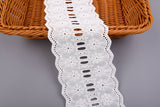 Double Scalloped Floral Cotton Eyelet Trim – 21 - G.k Fashion Fabrics
