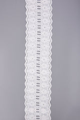Double Scalloped Floral Cotton Eyelet Trim – 21 - G.k Fashion Fabrics