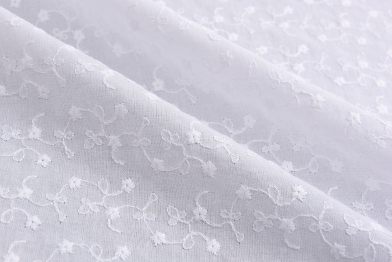 Dyed 100 % Cotton Eyelet Voile Embroidery - G.k Fashion Fabrics