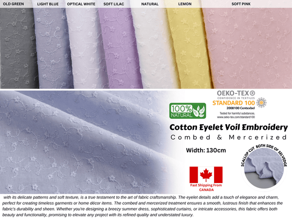 Dyed 100 % Cotton Eyelet Voile Embroidery - G.k Fashion Fabrics