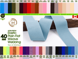 Elastic Plain Flat Weave Webbing - 4cm (1.5 inches) - G.k Fashion Fabrics