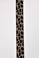 Elastic strap band Jacquard Lurex - Trim Waist Ribbon -25mm x 3 yards Pack - G.k Fashion Fabrics Leopard Gold lurex / 3 Yards Pack Elastic band