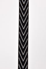 Elastic strap band Jacquard Lurex - Trim Waist Ribbon -25mm x 3 yards Pack - G.k Fashion Fabrics Missouni Silver lurex / 3 Yards Pack Elastic band