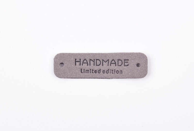 Faux Suede Clothing Label - "Handmade Limited Edition" - G.k Fashion Fabrics