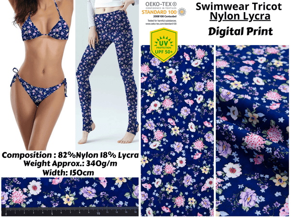 Floral Breeze - Nylon Swimwear Fabric - G.k Fashion Fabrics swimwear