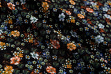 Floral Finesse Chiffon Georgette Digital Print Fabric - #259 - G.k Fashion Fabrics Black / Price Per Half Yard chiffon
