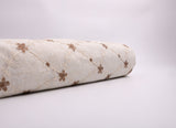Floral Trellis Linen Cotton Embroidered Fabric – Artisan Floral Embroidery Natural Fabric - G.k Fashion Fabrics