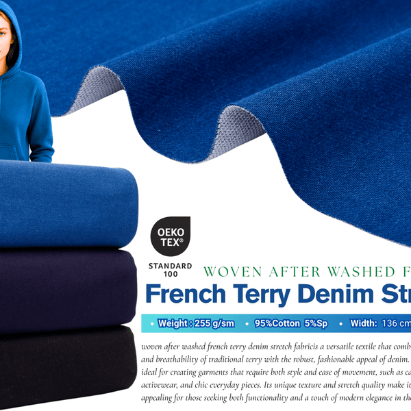 French Terry Denim Stretch Fabric – G.k Fashion Fabrics