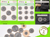 Geometric Grey Marble Buttons- 45 - G.k Fashion Fabrics