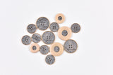 Geometric Grey Marble Buttons- 45 - G.k Fashion Fabrics