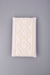 Geometric Medallion Double Scalloped Cotton Eyelet Trim – 22 - G.k Fashion Fabrics
