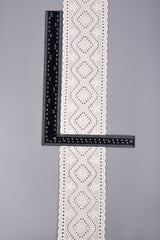 Geometric Medallion Double Scalloped Cotton Eyelet Trim – 22 - G.k Fashion Fabrics