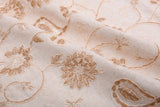 Golden Meadow Linen Cotton Sequin Embroidered Fabric – Artisan Floral Embroidery Natural Fabric - G.k Fashion Fabrics