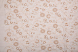 Golden Meadow Linen Cotton Sequin Embroidered Fabric – Artisan Floral Embroidery Natural Fabric - G.k Fashion Fabrics