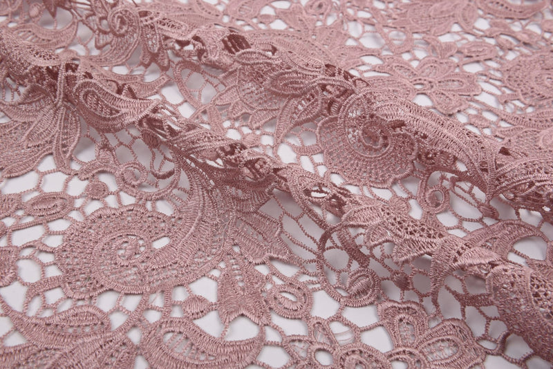 Guipure Swiss Cord Lace Embroidery Fabric - G.k Fashion Fabrics