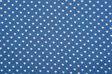 Heart Dot Print - Washed Cotton Denim Chambray Fabric-20995 - G.k Fashion Fabrics