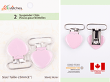 Heart Shape Suspender Clips - 25mm - G.k Fashion Fabrics