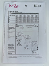 BURDA Women Dress Pattern - 5943 - G.k Fashion Fabrics