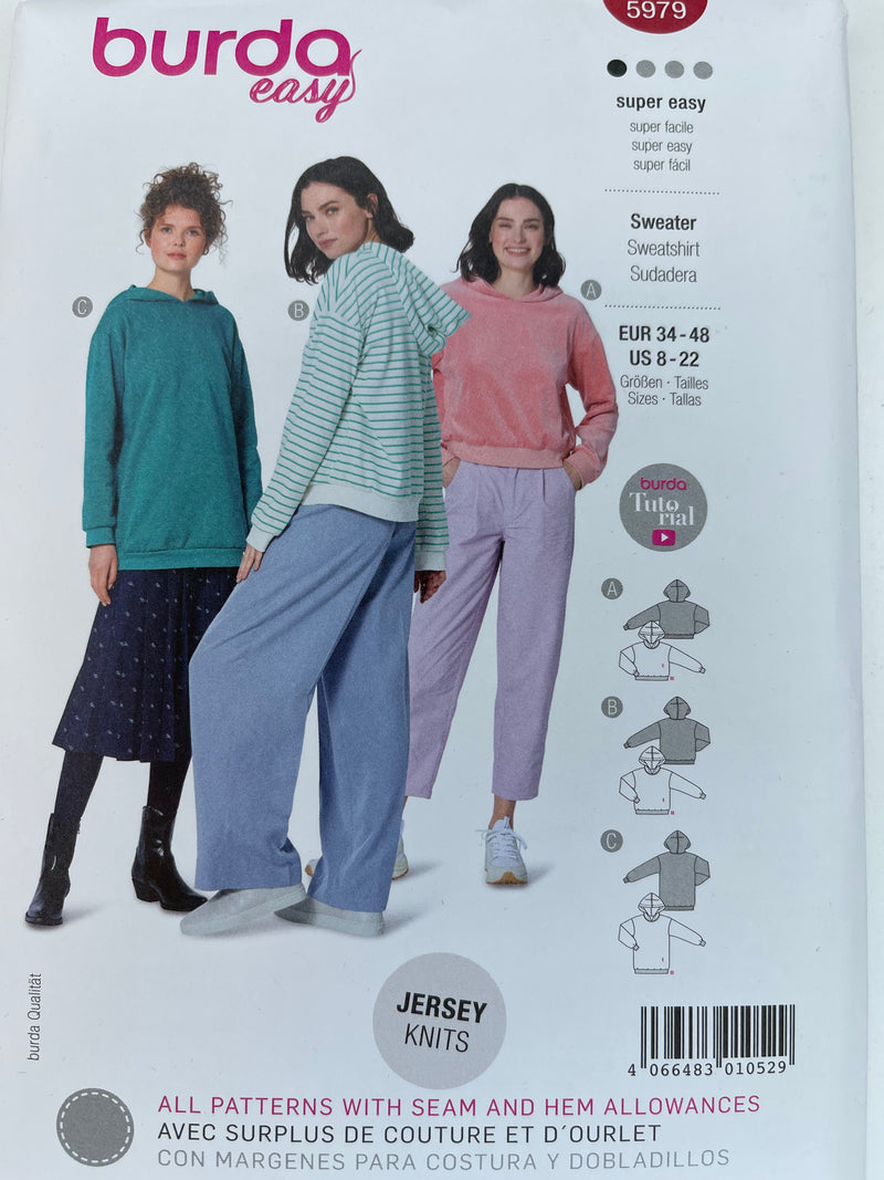 BURDA Women Sweater  Pattern - 5979