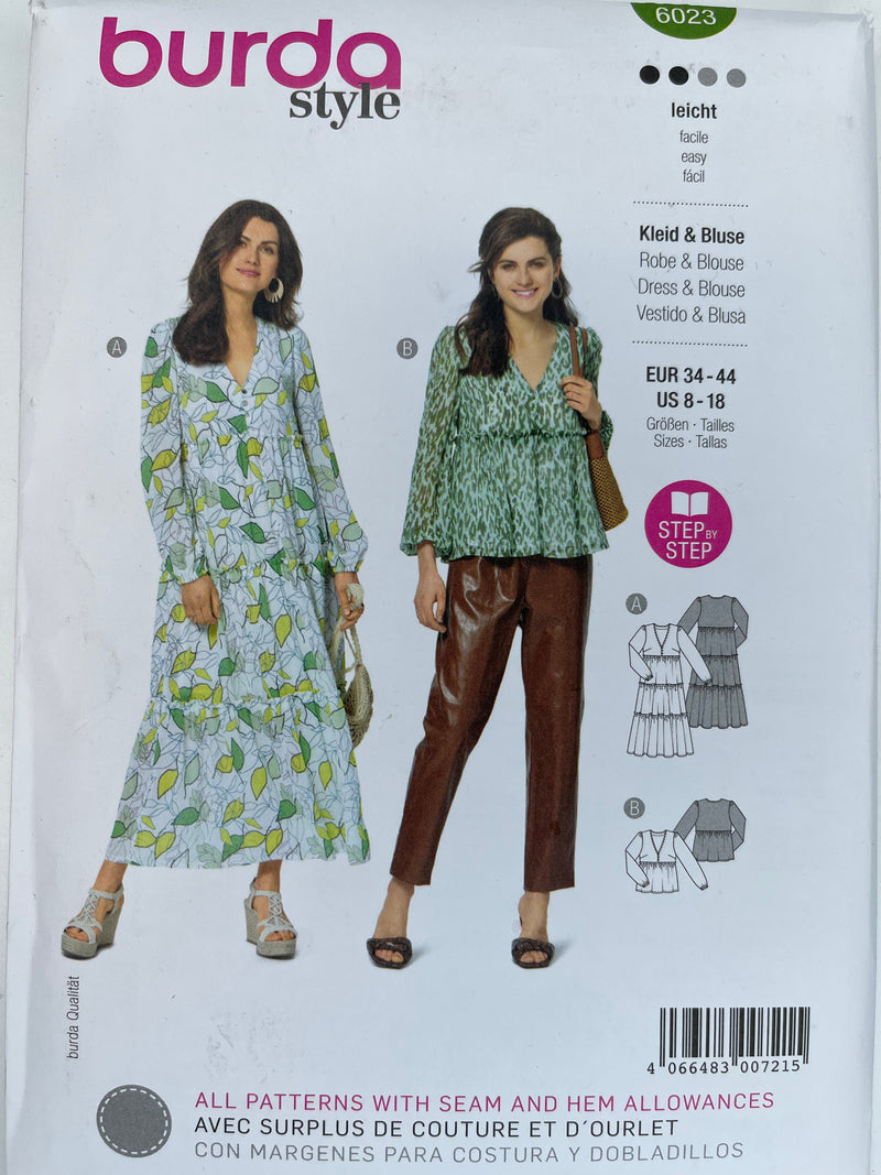 BURDA Women Dress & Blouse Pattern - 6023