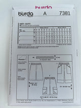 Burda MEN'S Shorts Pattern - 7381 - G.k Fashion Fabrics