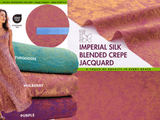 Imperial Silk Blended Crepe Jacquard Fabric – Silk Viscose Lurex Dress Fabric - G.k Fashion Fabrics