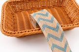 Jute Hemp Print Ribbon - 60mm Burlap Ribbon - G.k Fashion Fabrics