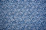 Lace Swirl Print - Washed Cotton Denim Chambray Fabric-20998 - G.k Fashion Fabrics