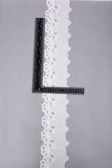 Leaf Vine Cotton Eyelet Trim – Single Scalloped Edge – 17 - G.k Fashion Fabrics