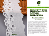 Leaf Vine Cotton Eyelet Trim – Single Scalloped Edge – 17 - G.k Fashion Fabrics