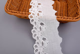 Leaf Vine Cotton Eyelet Trim – Single Scalloped Edge – 17 - G.k Fashion Fabrics