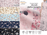 Lily Lush Chiffon Georgette Digital Print Fabric - #261 - G.k Fashion Fabrics