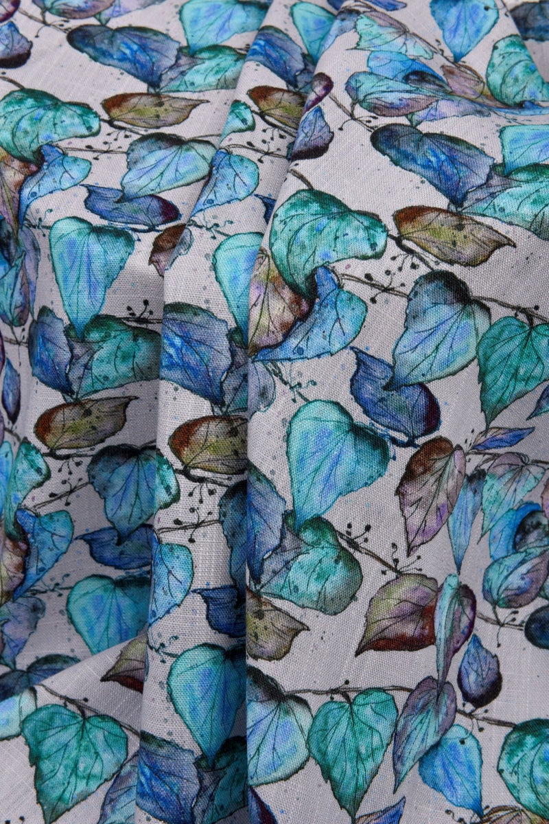 Linen Bamboo Natural Fabric Mulberry Breeze Pattern - 5493 - G.k Fashion Fabrics