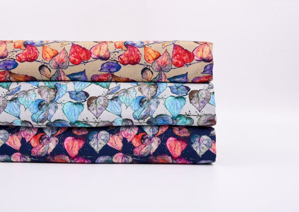 Linen Bamboo Natural Fabric Mulberry Breeze Pattern - 5493 - G.k Fashion Fabrics