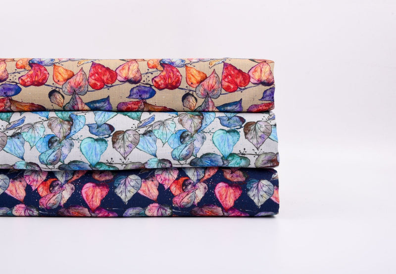 Linen Bamboo Natural Fabric Mulberry Breeze Pattern - 5493 - G.k Fashion Fabrics