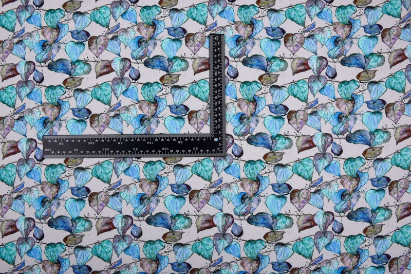 Linen Bamboo Natural Fabric Mulberry Breeze Pattern - 5493 - G.k Fashion Fabrics