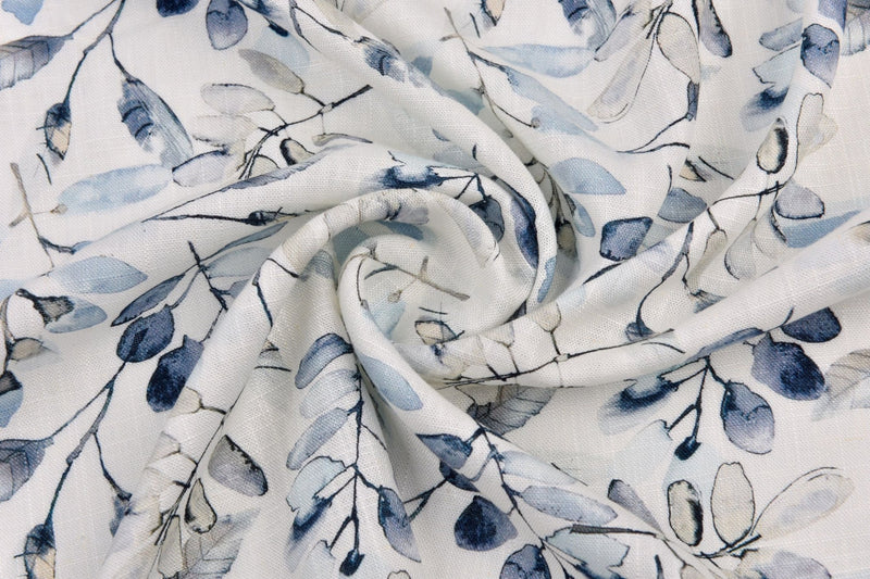 Linen Bamboo Natural Fabric Palmwater Leaf Pattern - 5487 - G.k Fashion Fabrics