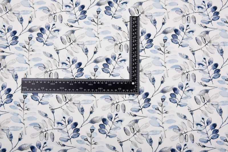 Linen Bamboo Natural Fabric Palmwater Leaf Pattern - 5487 - G.k Fashion Fabrics