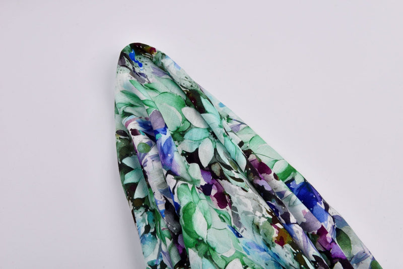 Linen Bamboo Natural Fabric Starry Blossom Pattern - 5489 - G.k Fashion Fabrics