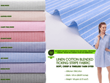 Linen Cotton Blended Ticking Stripe Fabric – 7944 - G.k Fashion Fabrics