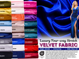 Luxury Four Way Stretch Glass Velvet Fabric - G.k Fashion Fabrics
