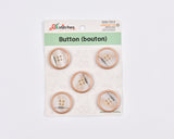 Luxury Two-Tone Rim Resin Buttons - 19 - G.k Fashion Fabrics