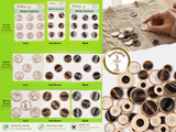 Luxury Two-Tone Rim Resin Buttons - 19 - G.k Fashion Fabrics