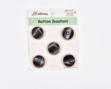 Luxury Two-Tone Rim Resin Buttons - 19 - G.k Fashion Fabrics