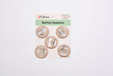 Luxury Two-Tone Rim Resin Buttons - 19 - G.k Fashion Fabrics