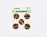 Luxury Two-Tone Rim Resin Buttons - 19 - G.k Fashion Fabrics