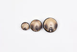 Marble Effect Shank Buttons with Gold Rim Button - 49 - G.k Fashion Fabrics