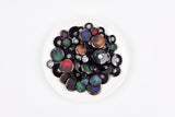 Marble Effect Shank Buttons with Gold Rim Button - 49 - G.k Fashion Fabrics