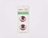 Marbled Purple Pearl Effect Buttons -5/2 - G.k Fashion Fabrics